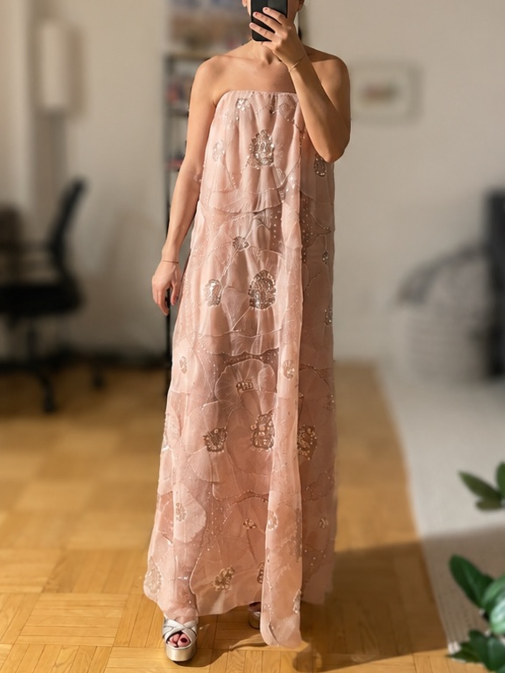 Helsi Margot Bead & Appliqué Strapless Gown - Picture 4 of 5